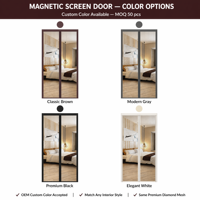 Moustiquaire magnétique transparente et respirante avec maille diamantée à fermeture automatique pour porte de patio