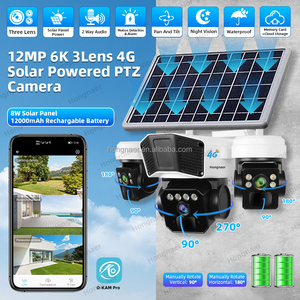 红纳12MP 3镜头无线太阳能供电IP 4g监控摄像头O-KAM Pro户外闭路电视4g sim卡太阳能安全摄像头 - Product Image 2