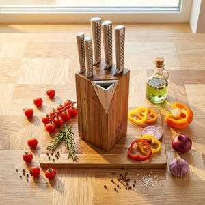 6 PCS Professional Kitchen <b>Knives</b> <b>Set</b> Japanese Chef <b>Knife</b> <b>Set</b> Stainless Steel Kitchen <b>Knife</b> <b>Set</b> with Solid Wood <b>Knife</b> Holder - Product Image 6