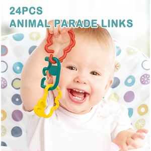 Chaîne métallique en plastique, jouets pour enfant, Animal coloré, joli anneau <span class=keywords><strong>de</strong></span> liaison, pour poussette <span class=keywords><strong>de</strong></span> bébé suspendu - Product Image 6