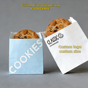 <span class=keywords><strong>Bolsas</strong></span> de <span class=keywords><strong>Papel</strong></span> Kraft Personalizadas, Reciclables, Resistentes a la Grasa y al Aceite, Aptas para Alimentos, con Logotipo, para Empacar Pan, Galletas y Baguettes - Product Image 3