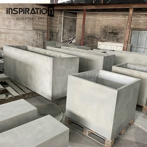 NSpiration supply high strength waterproof durable outdoor round extra large concrete GRC flower pot <span class=keywords><strong>vasi</strong></span> per fioriere <span class=keywords><strong>in</strong></span> pietra da giardino - Product Image 2