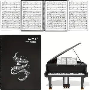 Sheet Music Folder 4 Pages Expand Sheet Music Binder 20 Sleeves 40 Pages A4 Size Writable Choir Folder For Marching Band Piano