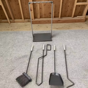 Garden Indoor Outdoor Fireplace Tools <strong>Sets</strong> Handle Large <strong>Fire</strong> Tongs Shovel Brush <strong>Poker</strong> Accessories <strong>Set</strong> Fancy Metal <strong>Fire</strong> <strong>Set</strong> - Product Image 3