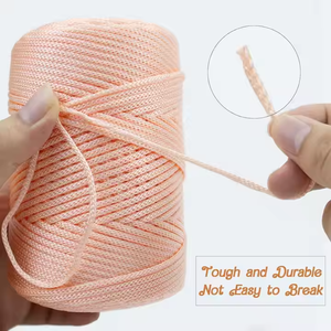 Cuerda de hilo de seda de nailon de poliéster 100%, 3mm, 250g para verano, bolso de punto de ganchillo, sombrero, zapatos, cordón de macramé OEM ODM para prendas de vestir - Product Image 2