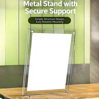 Support de bureau moderne personnalisé en acrylique transparent multifonctionnel pour photos et documents avec support à vis en métal