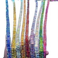 Garniture en résine rectangulaire irisée colorée, strass thermocollants, accessoires de bricolage pour vêtements, pour chaussures de carnaval de Trinité