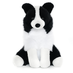 Peluche de <span class=keywords><strong>Perro</strong></span>, Juguete de Peluche Suave, <span class=keywords><strong>Cachorro</strong></span> Blanco y Negro Realista, Lindos Animales de Peluche, Regalo, Fabricante de Peluches Personalizados - Product Image 1