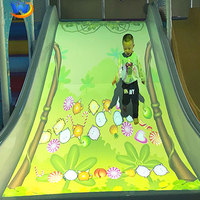 Piscine à balles immersive interactive avec projection sur toboggan, équipement de jeu d'intérieur pour enfants, toboggan ludique pour jeu actif