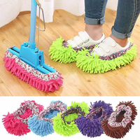 Chaussons en microfibre unisexes, chaussons de maison, serpillière pour nettoyer les sols, outil de nettoyage de la poussière des sols, chaussons pour hommes et femmes
