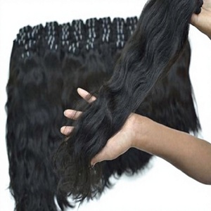 Paquete de Cabello Humano 100% Natural Sin Procesar de un Solo Donante, Doble Trama a Máquina, Cabello Rizado Indio para Tejer, No Remy, Todos los Colores, Grueso SV3 - Product Image 3