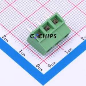 282836-3 Screw Terminal Block Through hole Component (THT),P=5mm Connector 5mm Green Through Hole 3P - Product Image 1