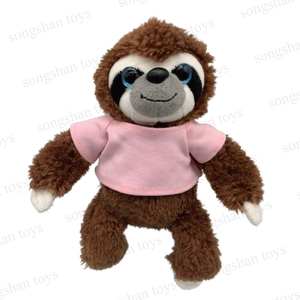 松山おもちゃ新品カスタムロゴぬいぐるみクリエイティブ人形コットンシャツ小さなぬいぐるみクワイイぬいぐるみナマケモノおもちゃキッズギフト - Product Image 4