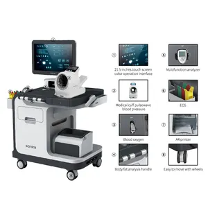 Carro de control de salud para Hospital de enfermería comercial móvil médico, estación de trabajo, carro de Monitor de computadora móvil rodante con ruedas