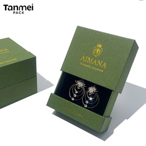 Juego de Cajas Apilables para Joyería de Lujo en Verde <span class=keywords><strong>Oliva</strong></span> |   Caja con Tapa Abatible y Logotipo Personalizado, con Cajón Interior y Bolsa a Juego - Product Image 4