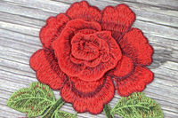 Patchs d'appliques de dentelle de broderie soluble dans l'eau de fleurs 3d personnalisées