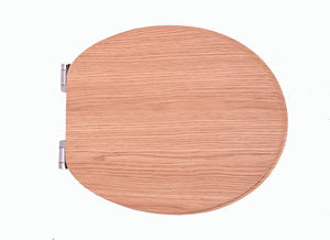 Motif en bois MDF siège de toilette doux fermer <span class=keywords><strong>O</strong></span> forme ronde bidet housse de siège pour salle de bain - Product Image 2