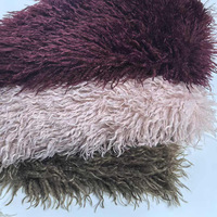 Kain Bulu Mongolia WINCHANG Cherpa Harga Grosir, Bulu Panjang 100mm, Kain Bulu Tibet Imitasi untuk Jaket