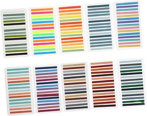 10pcs Ultra-Thin PET Index Stickers Portable Highlight Strips for Reading Markers Household Adhesive Reading Stickers - Product Image 1