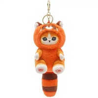 Boneka Plush Mofusand Kucing Fushandi Hiu Berpakaian Raccoon Tupai Panda 2025 Baru, Isi Kapas PP, Gantungan Hias Ulang Tahun
