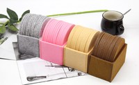 Sous-verres ronds en feutre coloré découpés au laser de 10 cm, épaisseur 5 mm, avec support, et sets de table en feutre en forme de support pour la vente en gros