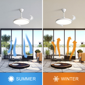 42 Inch Có Thể Thu Vào 3 Vô Hình Lưỡi Quạt Trần Với Đèn Hiện Đại Im Lặng Quạt Trần Với Ánh Sáng - Product Image 4