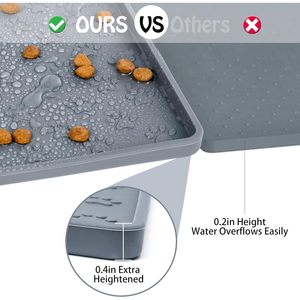 Durable Waterproof Silicone Pet <b>Feeding</b> <b>Mat</b> Non-Slip with Cute Paw Pattern for Pads & <b>Mats</b> - Product Image 2