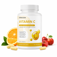Capsules de Vitamine C Complexe à Marque Blanche OEM pour le Bien-être Immunitaire Quotidien, 120 Comprimés, Fabricant de Suppléments