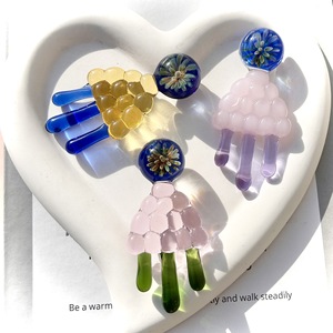 Zibo Glass Imported Material Handmade Cloud Pendant Cute Girlish Style Dreamy All-flower Transparent Gift Car Ornaments - Product Image 1