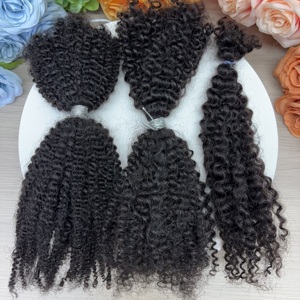 100 g/paquet en gros couleur différente 100% <span class=keywords><strong>cheveux</strong></span> humains 4a4b4c Texture Afro crépus extensions en vrac pour tresses de Salon ou usage quotidien - Product Image 3