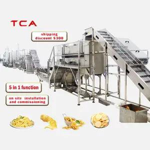 SUS304 ligne de production de frites fraîches à petite échelle ligne de production de frites fraîches semi-automatiques