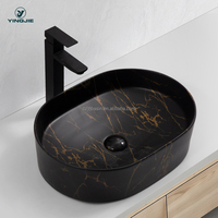 Lavabo de salle de bain en pierre artificielle à motif quartzite