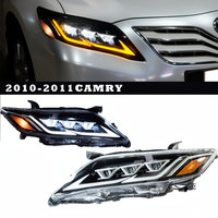 Conjunto de Faros Delanteros LED Triples con Proyector y Señal de Giro Secuencial Modificada Plug and Play para Toyota Camry 2010-2011