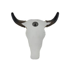 Crâne <span class=keywords><strong>de</strong></span> vache en polyrésine Nanwei, imitation sculptée à la main, pour décoration murale - Product Image 5