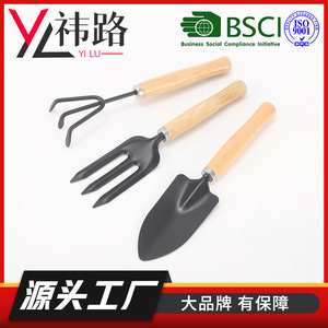 Horquilla de jardín con cabeza de acero al carbono y mango de madera para excavar y cultivar la tierra en el jardín, uso en exteriores. - Product Image 2