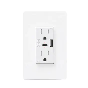 EE. UU. Estándar WiFi Tipo C y puerto de cargador USB WiFi Smart Wall Socket Smart WiFi outlet con USB y tipo C SMART WALL SOCKET