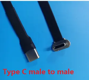 FPV USB 3.1 Typ C bis Typ C Verlängerung kabel 90 Grad FPC Ribbon Flat USB C Kabel
