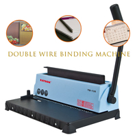 Máquina Encuadernadora Manual de Alambre Rayson TD-130, Paso 3:1, Encuadernadora de Doble Anillo en O, Perforadora de Papel Metálica de 34 Agujeros para Encuadernación de Libros y Calendarios