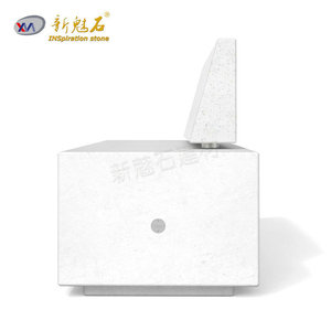 Nuevos Materiales de Construcción de Piedra, Banco de Hormigón Prefabricado GRC con Respaldo para Interiores y Exteriores, Parques y Plazas - Product Image 3