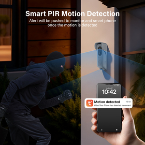 กล้องออดไร้สายแบบกันน้ำเลนส์คู่ 1080P พร้อมหน้าจอสัมผัส 8 นิ้ว ตรวจจับความเคลื่อนไหว รองรับแอป Tuya Smart ควบคุมระยะไกล - Product Image 4