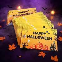 Impression de billets de loterie promotionnels d'Halloween avec données variables, panneau à gratter argenté, carte de visite personnalisée en carton