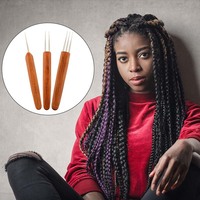 Ensemble d'Aiguilles à Tricoter et Crochet pour Dreadlocks 0.5mm 0.75mm, Outil de Tressage