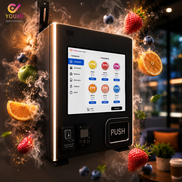 Nightclubs Wall Mounted Vending Machine With Card Reader Age Verification Customized Touch Screen Mini Vending Machine for Sale