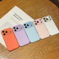 Protection d'objectif en silicone liquide avec attraction magnétique et coque de téléphone durable pour la série iPhone 17 Pro Max