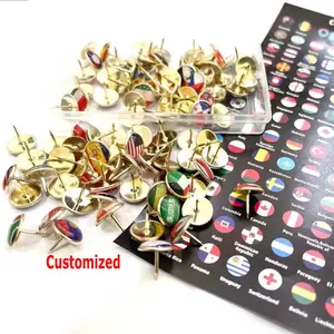 Country Flags Push Pins