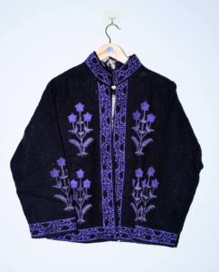Chaqueta de Punto TNT con Estampado a Mano, Ecológica, Artesanal, de Algodón, para Otoño e Invierno, con Forro de Algodón, Regalo Único para Mujer - Product Image 4