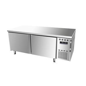 Réfrigérateur de comptoir commercial 380L à 2 portes en acier inoxydable 201, congélateur sous comptoir de 1,5 m pour <span class=keywords><strong>cuisine</strong></span> - Product Image 2