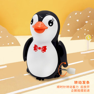 Juguete de pingüino de cuerda tipo tarjeta, movimiento por inercia de plástico, talla única para niños de 2 a 4 años, regalo educativo unisex - Product Image 4
