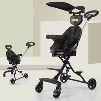 Poussette bébé 3 en 1 à 360 degrés, double siège, légère, réglable en hauteur, poussette pour enfants