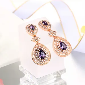 Factory direct sales In vogue pendant drop Earrings diamond cubic zirconia women luxury custom Jewelry accessories fine jewelry